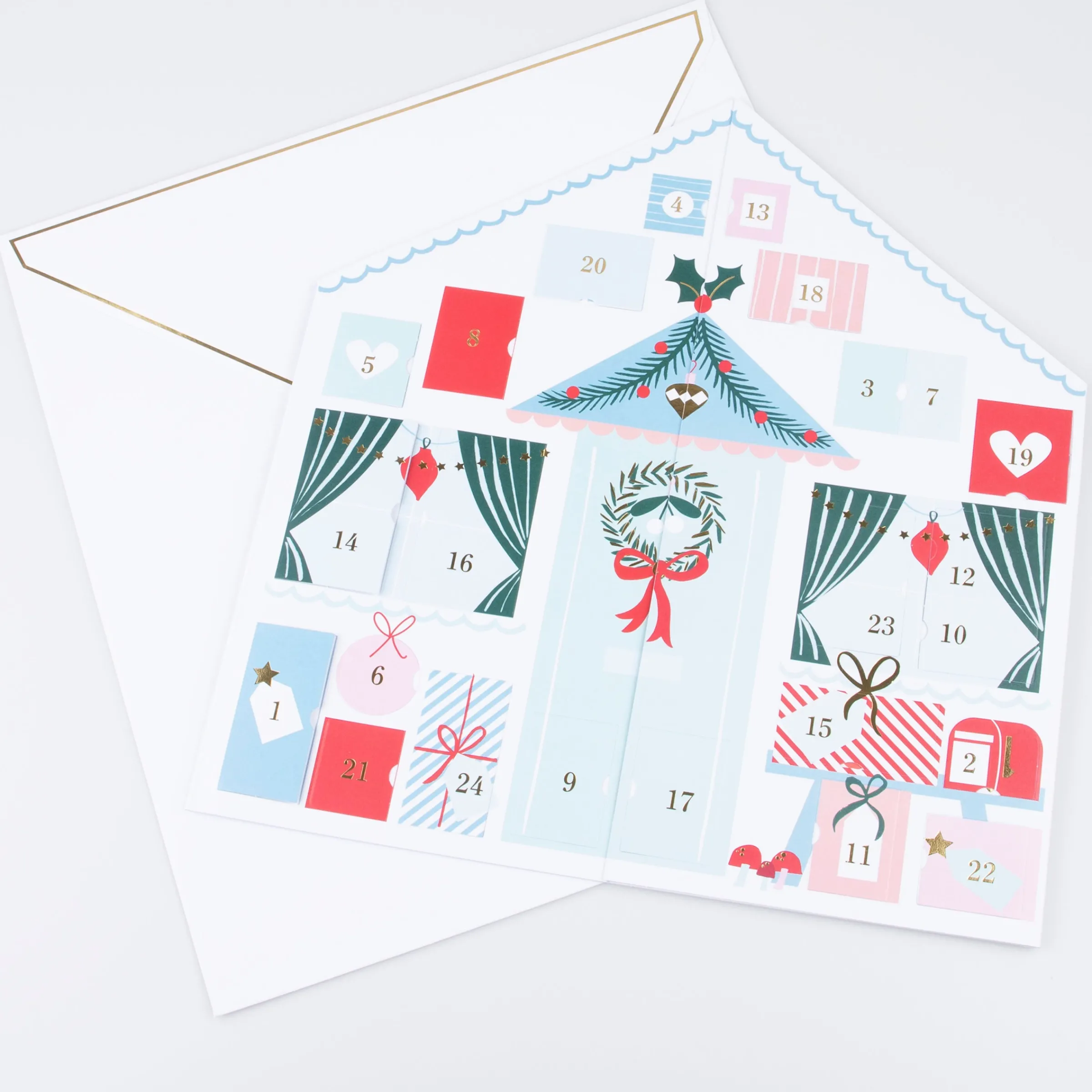 Santa's Cabin Sticker Advent Calendar>Meri Meri Clearance