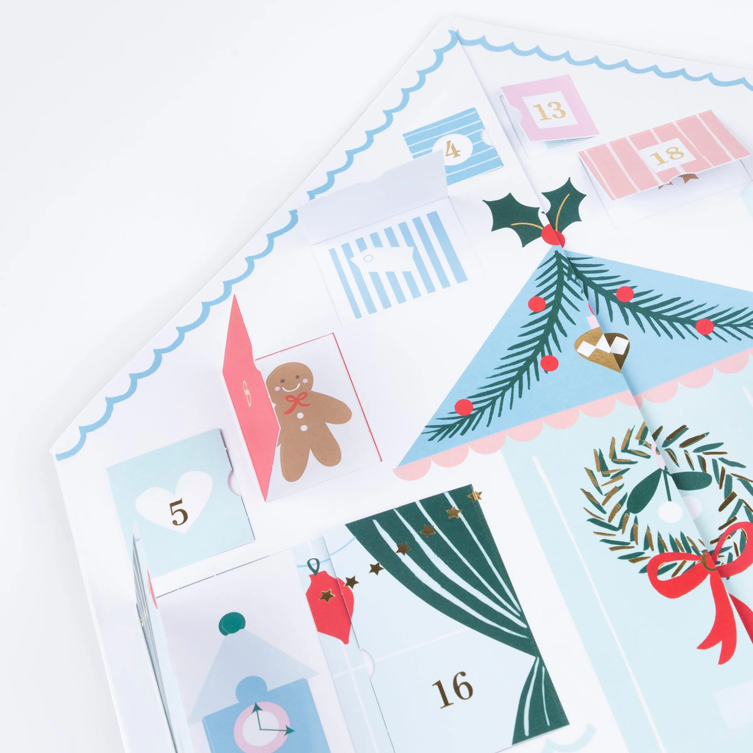Santa's Cabin Sticker Advent Calendar>Meri Meri Clearance