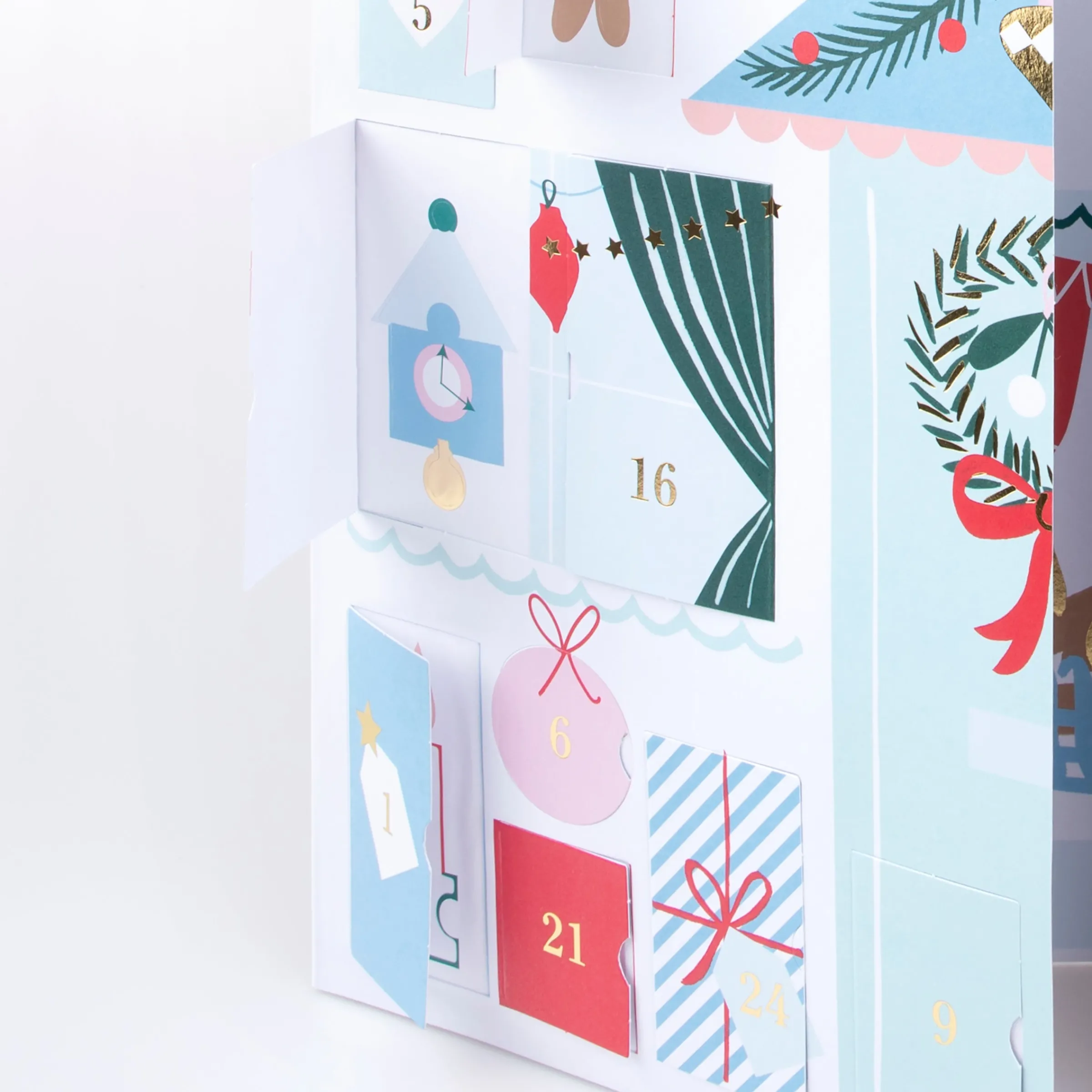 Santa's Cabin Sticker Advent Calendar>Meri Meri Clearance