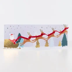 Santa's Sleigh 3D Scene Christmas Card>Meri Meri Sale