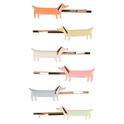Sausage Dog Hair Slides (x 6)><noscript><img width=