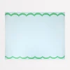 Scalloped Edge Blue Green Table Runner>Meri Meri Online