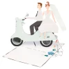 Scooter Couple Stand-Up Wedding Card>Meri Meri Sale