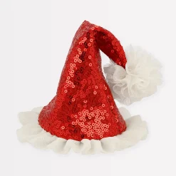 Sequin Santa Hat Hair Clip>Meri Meri Online