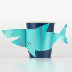 Shark Cups (x 8)>Meri Meri Fashion