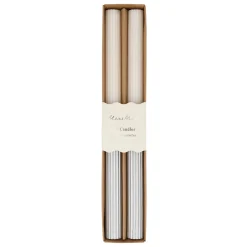 Silver Dipped Table Candles (x 2)><noscript><img width=