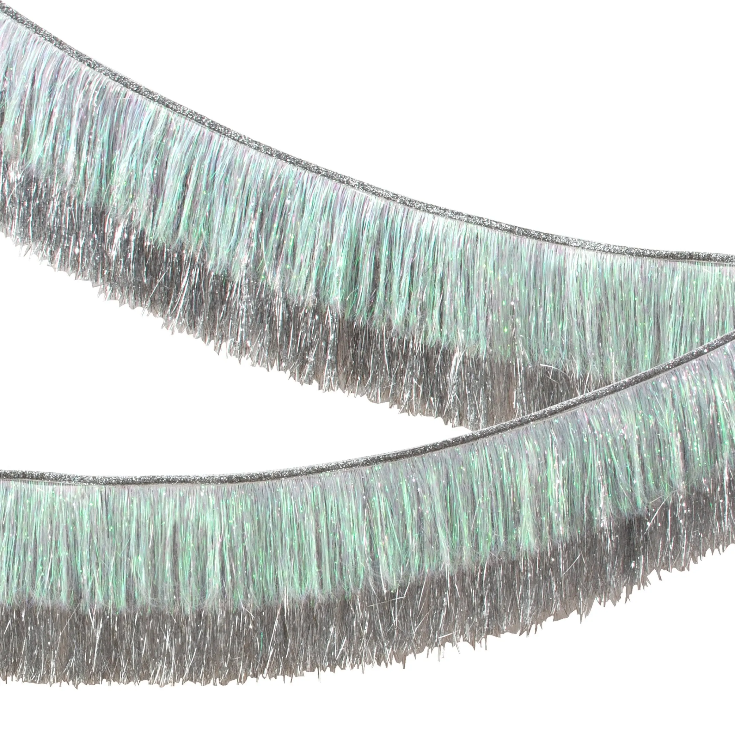 Silver Iridescent Tinsel Fringe Garland>Meri Meri Clearance