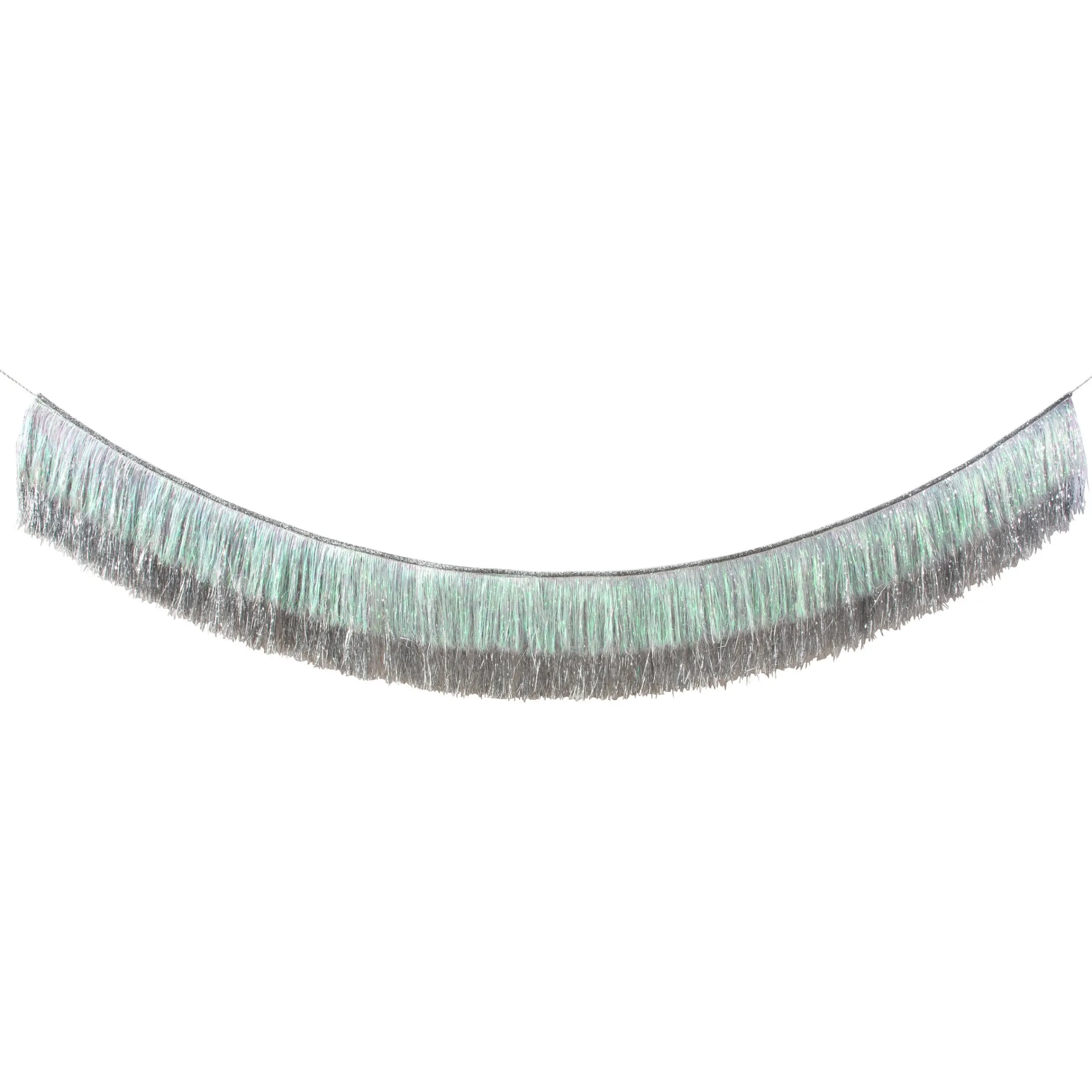 Silver Iridescent Tinsel Fringe Garland>Meri Meri Clearance