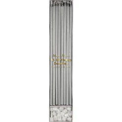 Silver Long Candles (x 16)>Meri Meri New