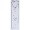 Silver Sparkler Heart Candle>Meri Meri Clearance