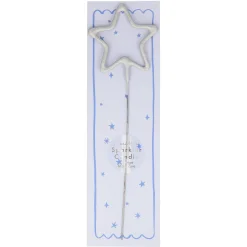 Silver Sparkler Star Candle>Meri Meri Sale