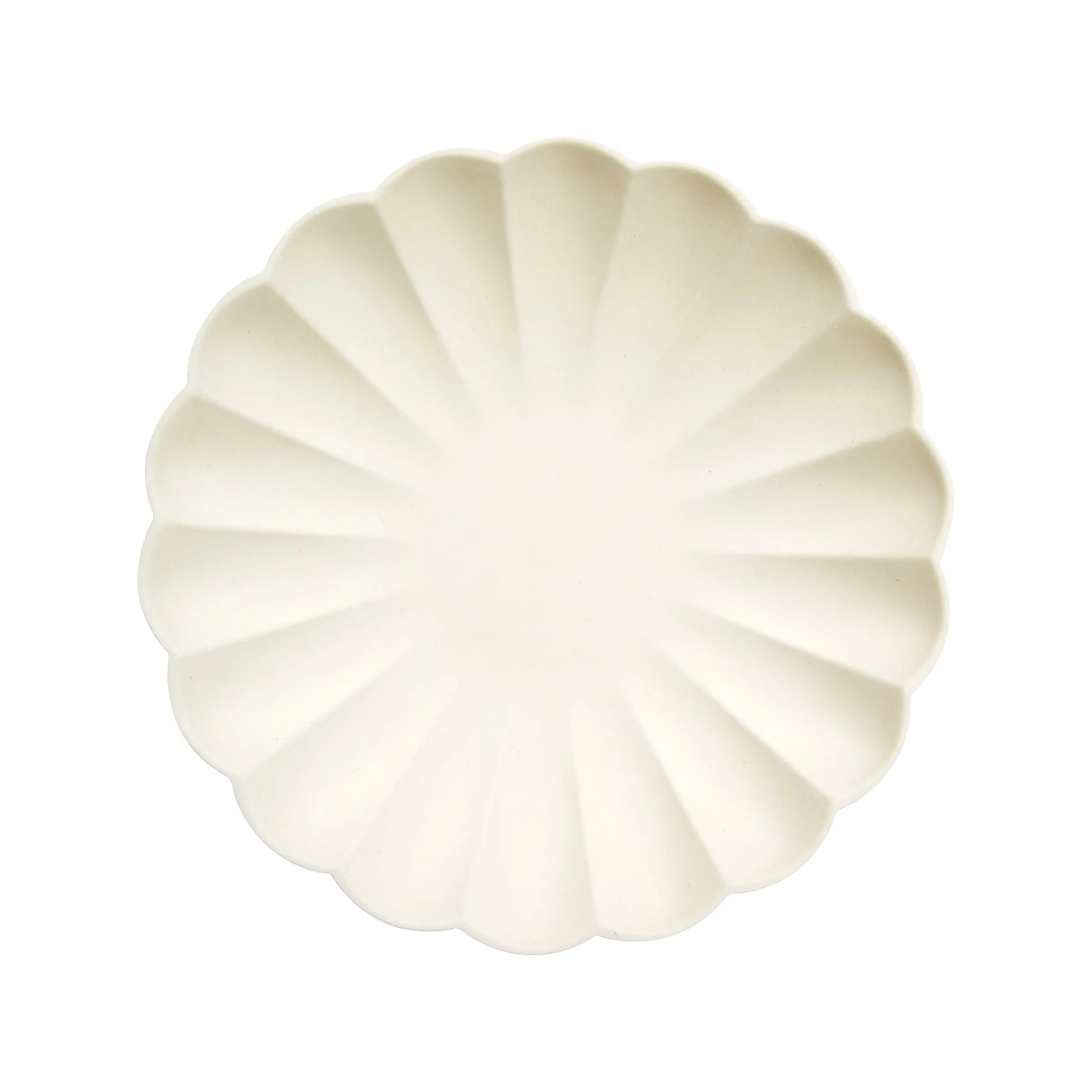 Small Cream Compostable Plates - Big Multipack (x 48)>Meri Meri Online