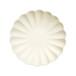 Small Cream Compostable Plates (x 8)>Meri Meri Fashion