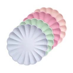 Small Multicolor Compostable Plates (x 8)><noscript><img width=