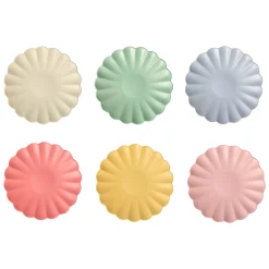 Small Multicolor Reusable Bamboo Plates (x 6)>Meri Meri Discount