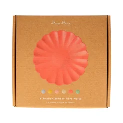 Small Multicolor Reusable Bamboo Plates (x 6)><noscript><img width=