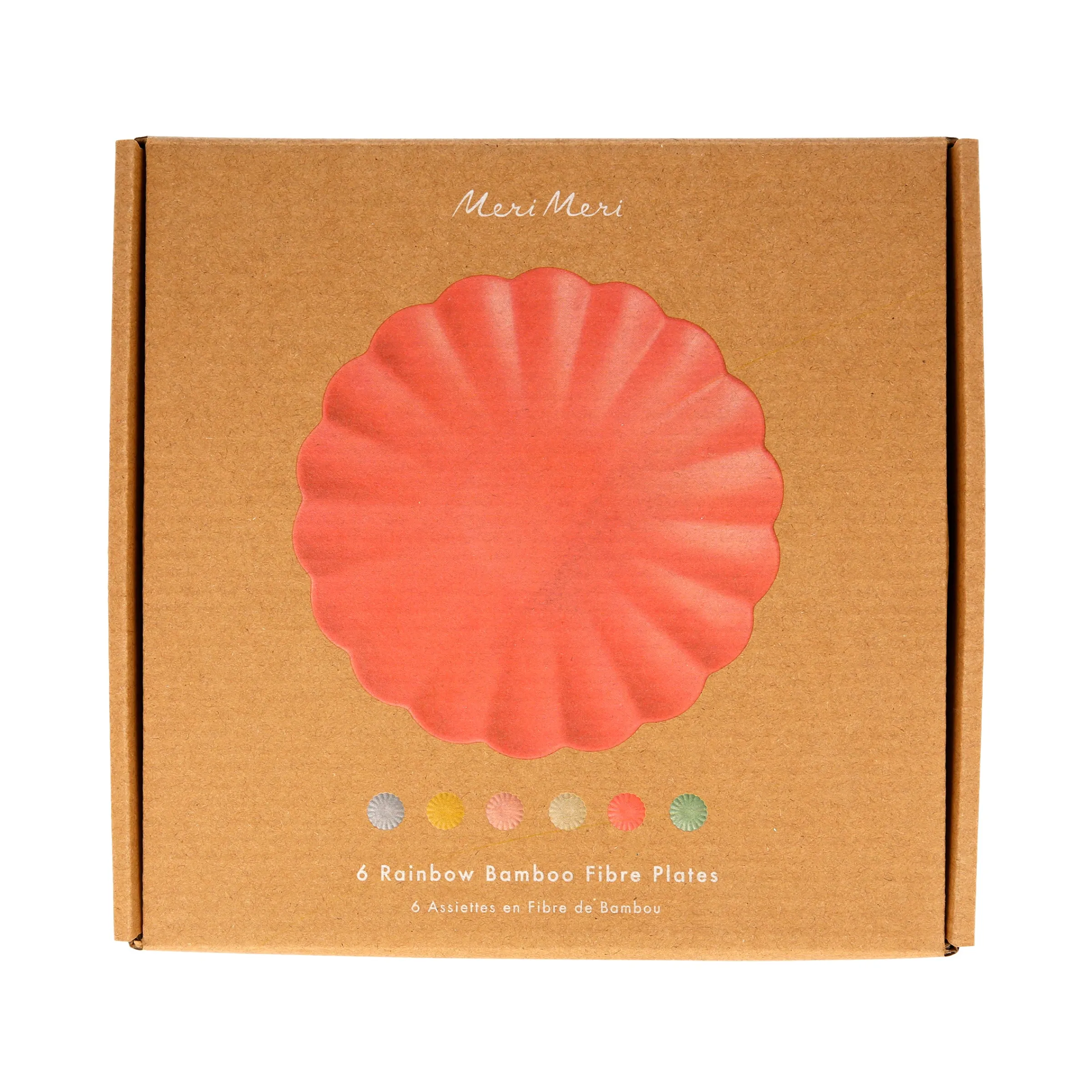 Small Multicolor Reusable Bamboo Plates (x 6)>Meri Meri Discount
