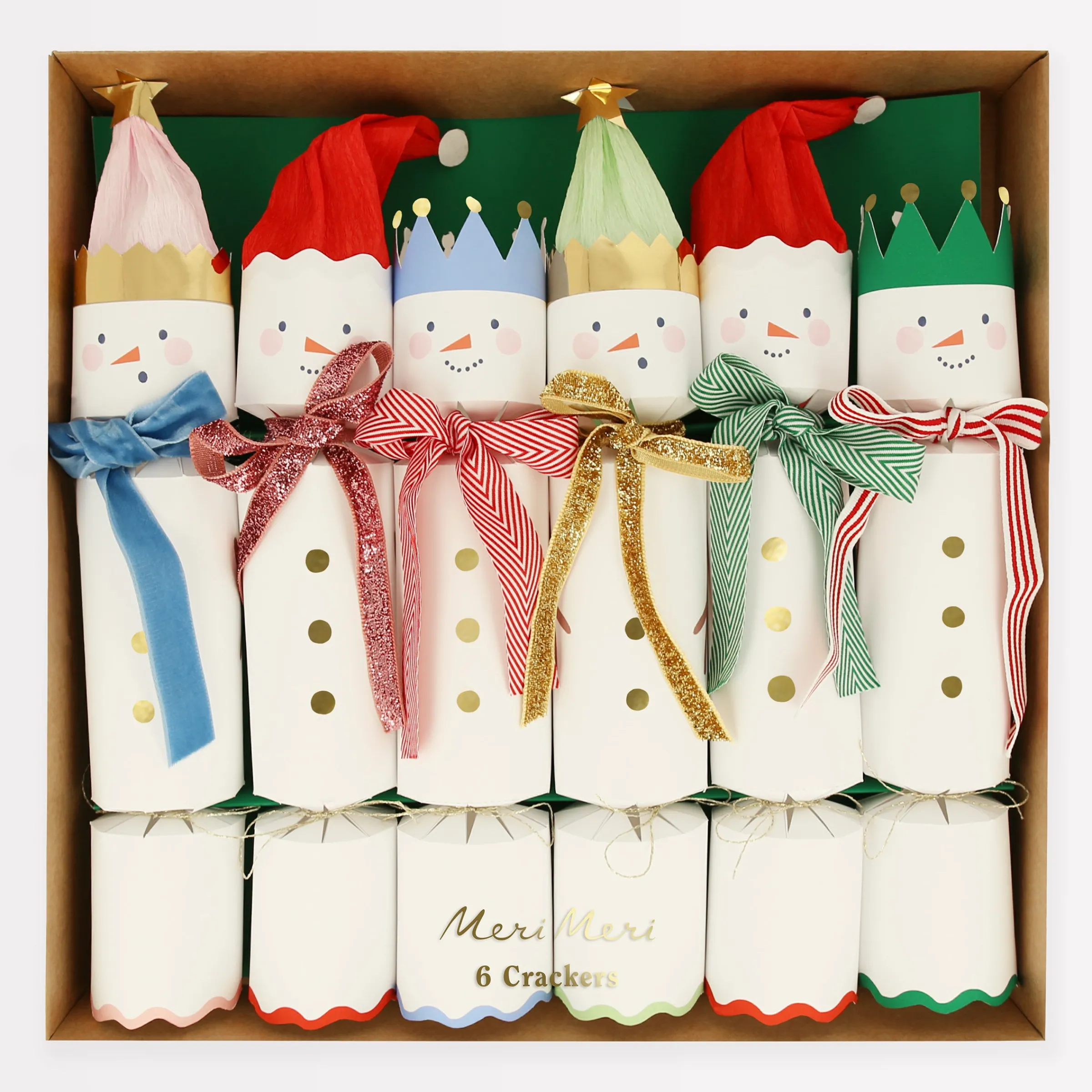 Snowmen Crackers (x 6)>Meri Meri Discount
