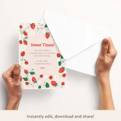 Strawberries Download & Print Invitation><noscript><img width=