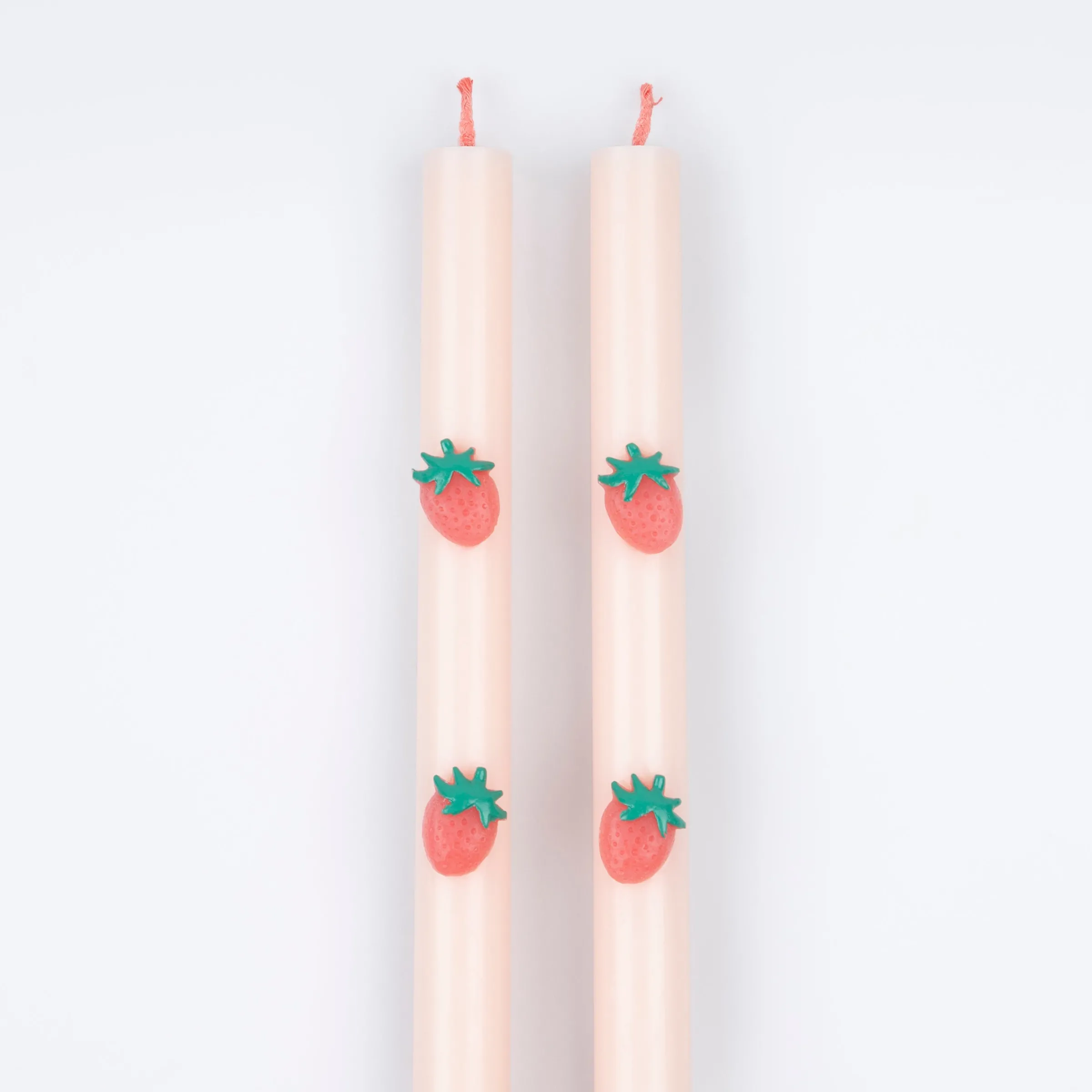 Strawberry Table Candles (x 2)>Meri Meri Sale