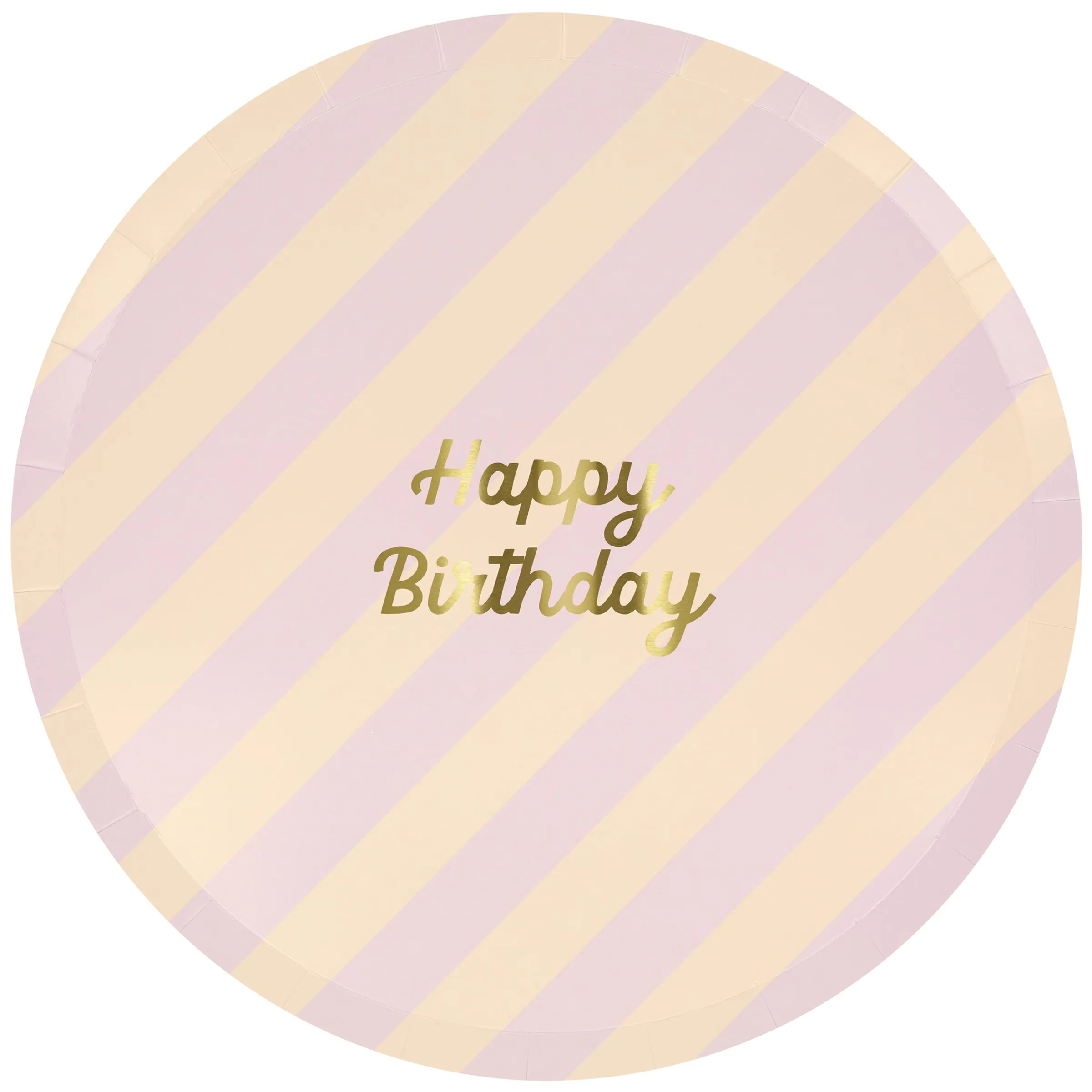 Stripe Happy Birthday Dinner Plates (x 8)>Meri Meri Best