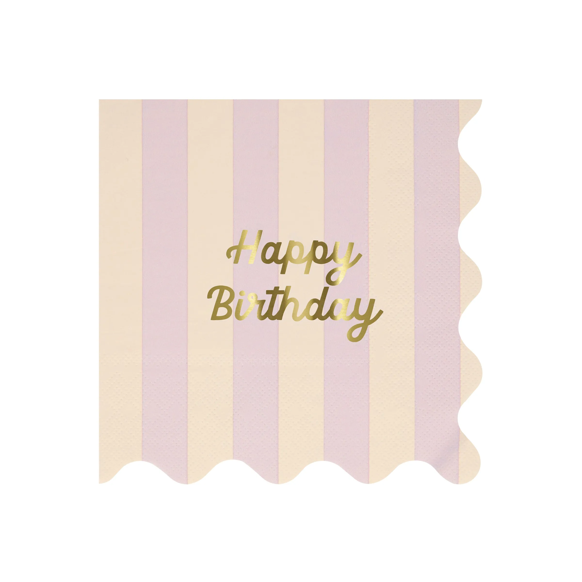 Stripe Happy Birthday Large Napkins (x 16)>Meri Meri Clearance