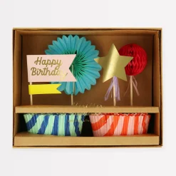 Stripe Party Cupcake Kit (x 24 toppers)><noscript><img width=