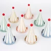 Stripe Pastel Party Hats (x 8)>Meri Meri Discount