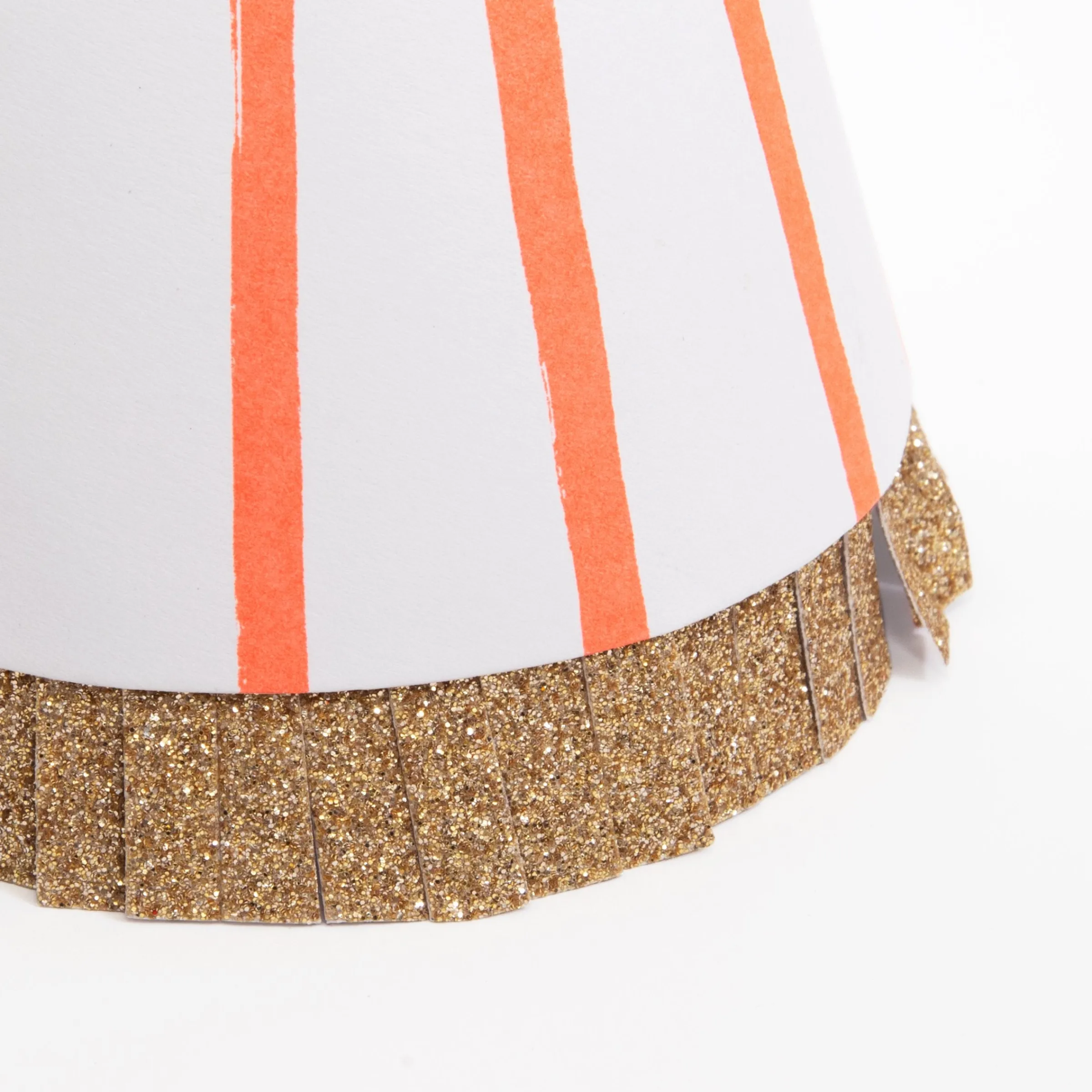 Stripe Pompom Party Hats (x 8)>Meri Meri New