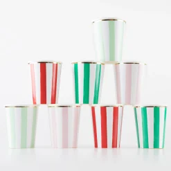 Striped Cups (x 8)>Meri Meri Clearance