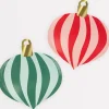 Striped Ornament Plates (x 8)>Meri Meri New