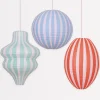 Stripy Lanterns (x 3)>Meri Meri Fashion