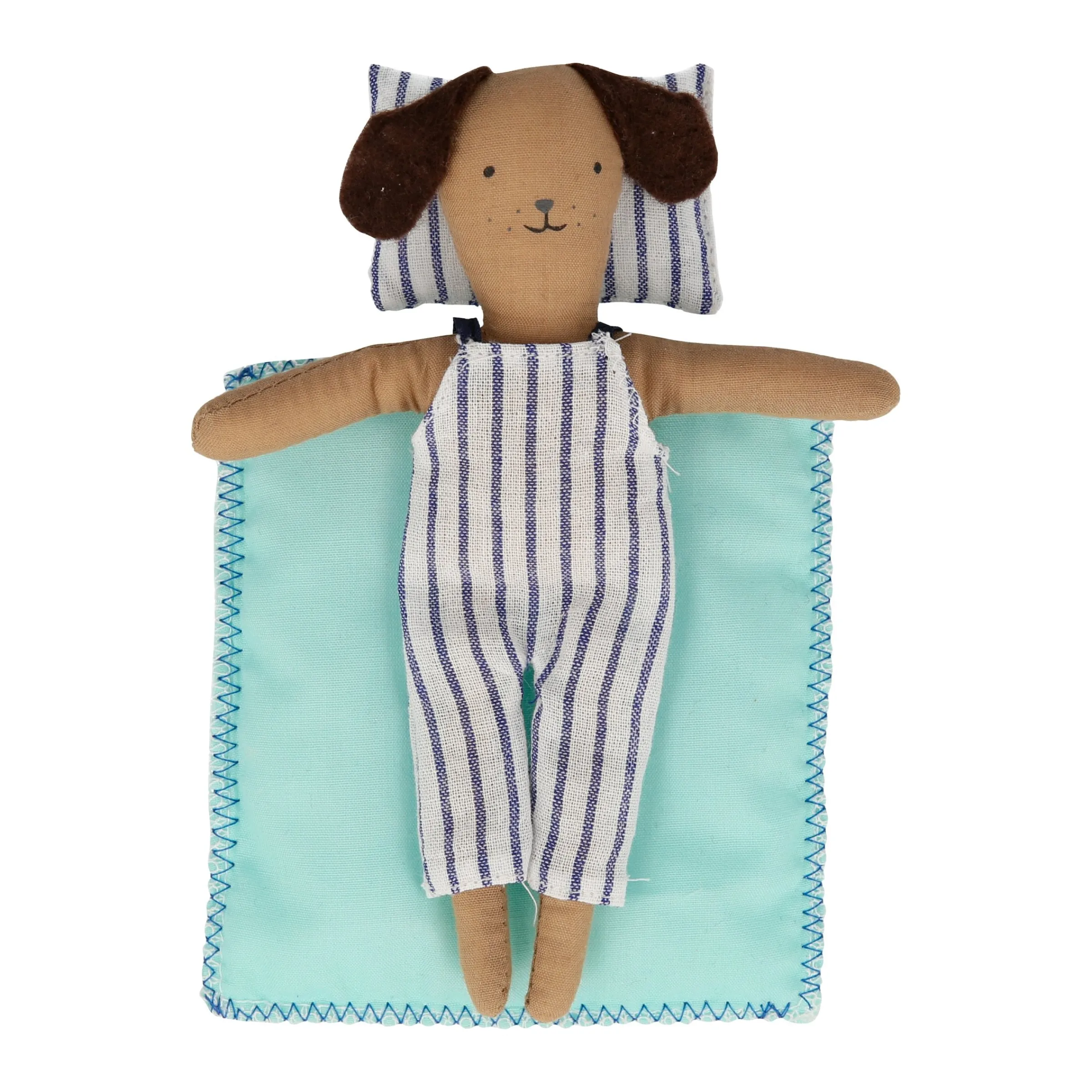 Stripy Puppy Mini Suitcase Doll>Meri Meri Online