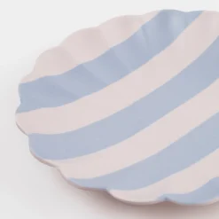 Stripy Reusable Bamboo Small Plates (x 6)><noscript><img width=