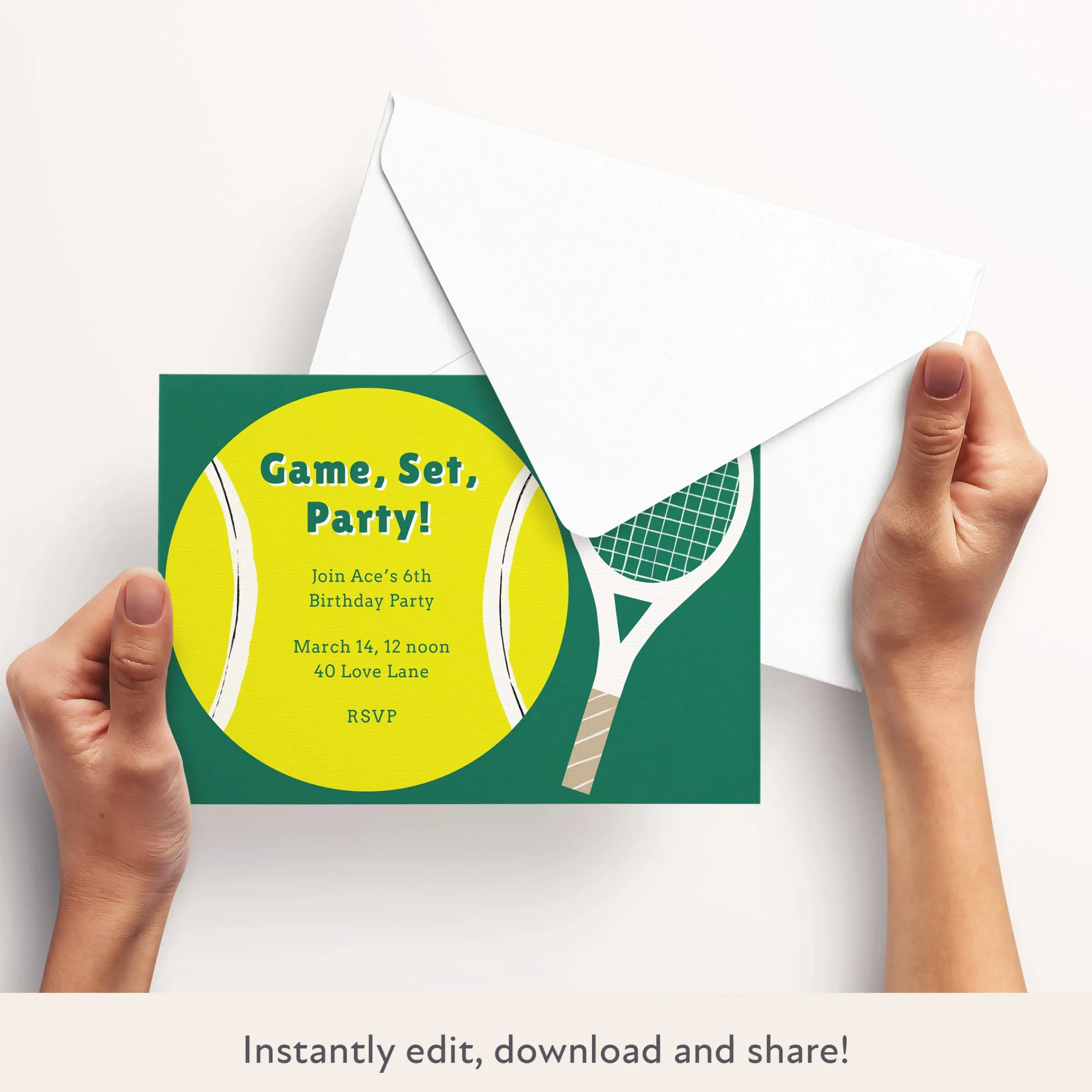 Tennis Download & Print Invitation>Meri Meri Clearance