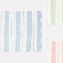 Ticking Stripe Large Napkins (x 16)>Meri Meri Fashion