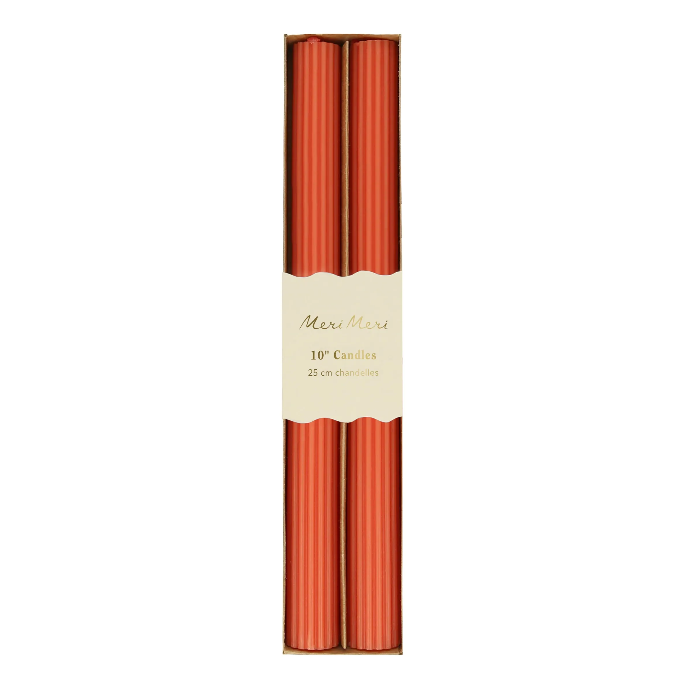 Tomato Red Table Candles (x 2)>Meri Meri Clearance