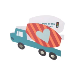 Truck Kids Valentine's Cards & Stickers Set (x 24)><noscript><img width=