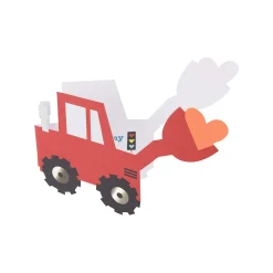 Truck Kids Valentine's Cards & Stickers Set (x 24)><noscript><img width=