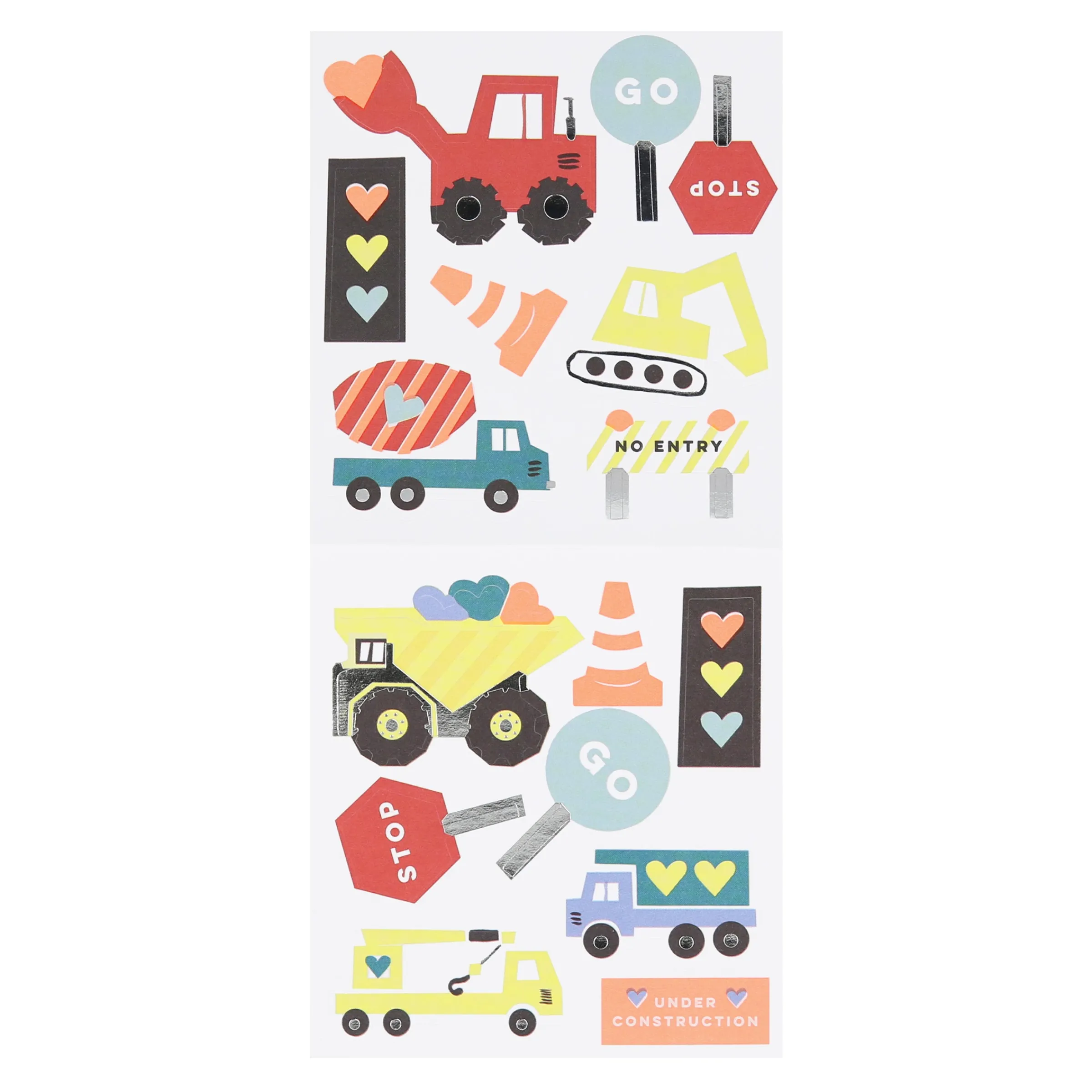 Truck Kids Valentine's Cards & Stickers Set (x 24)>Meri Meri Hot
