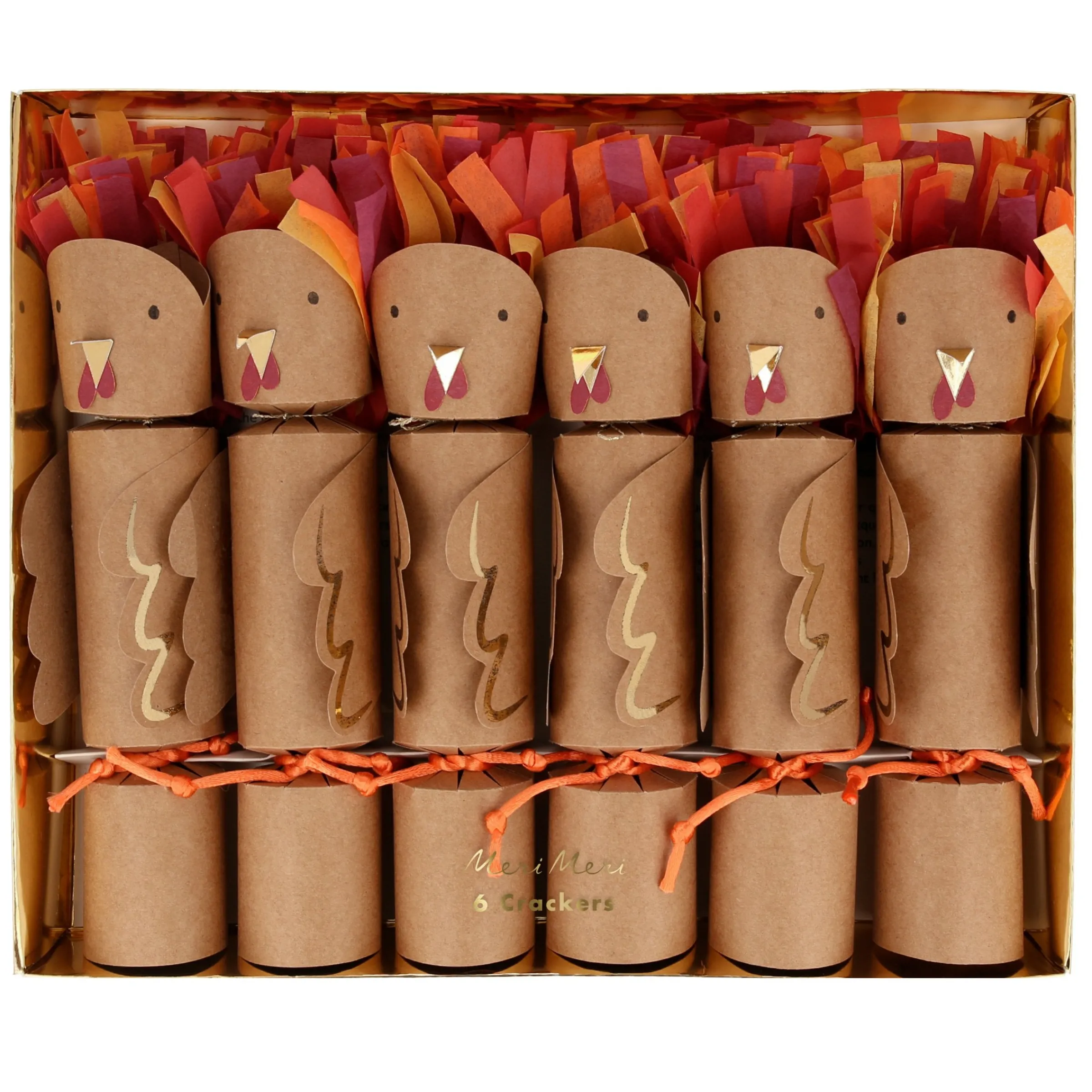 Turkey Medium Crackers (x 6)>Meri Meri Hot