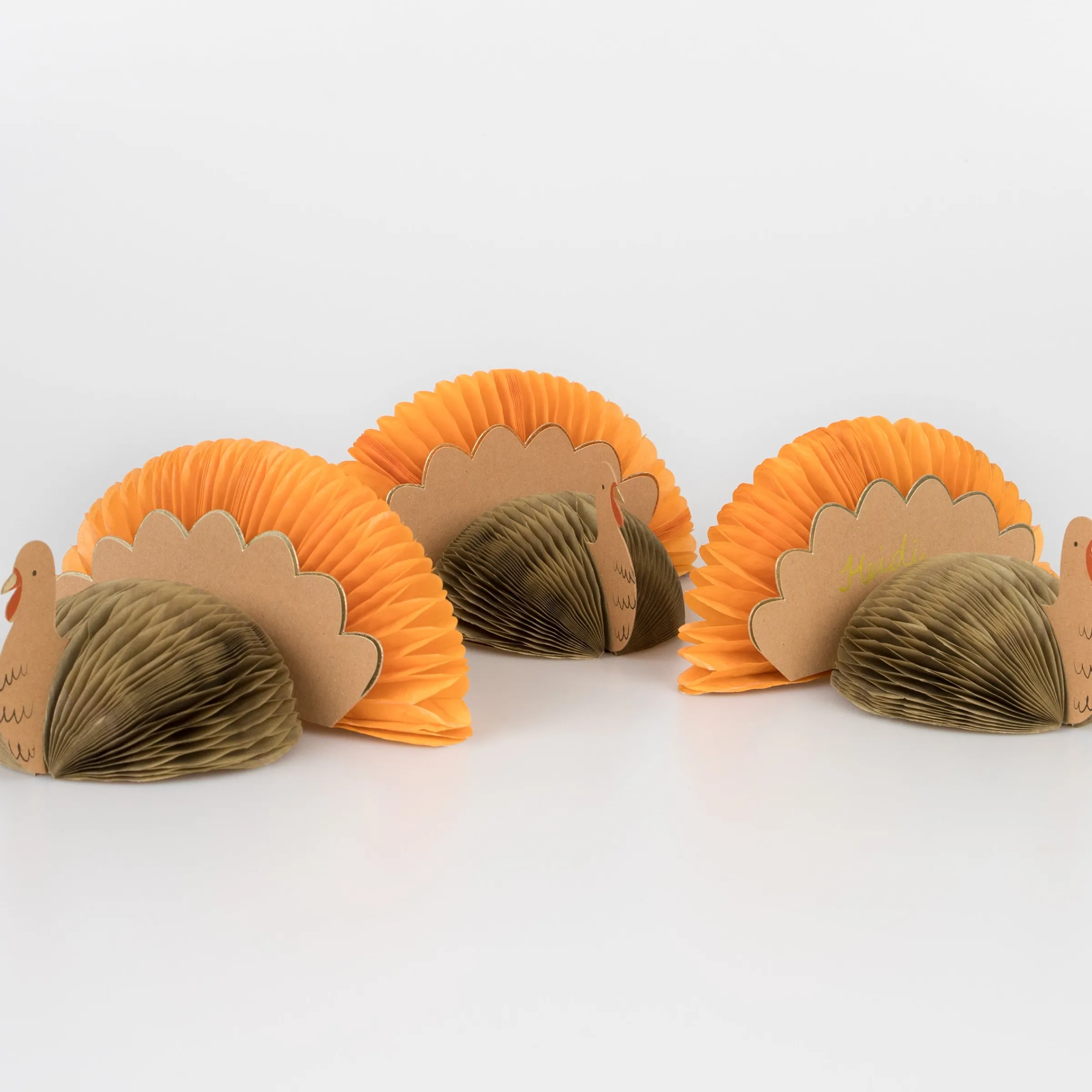 Turkey Place Cards (x 8)>Meri Meri Hot