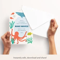 Under The Sea Download & Print Invitation><noscript><img width=