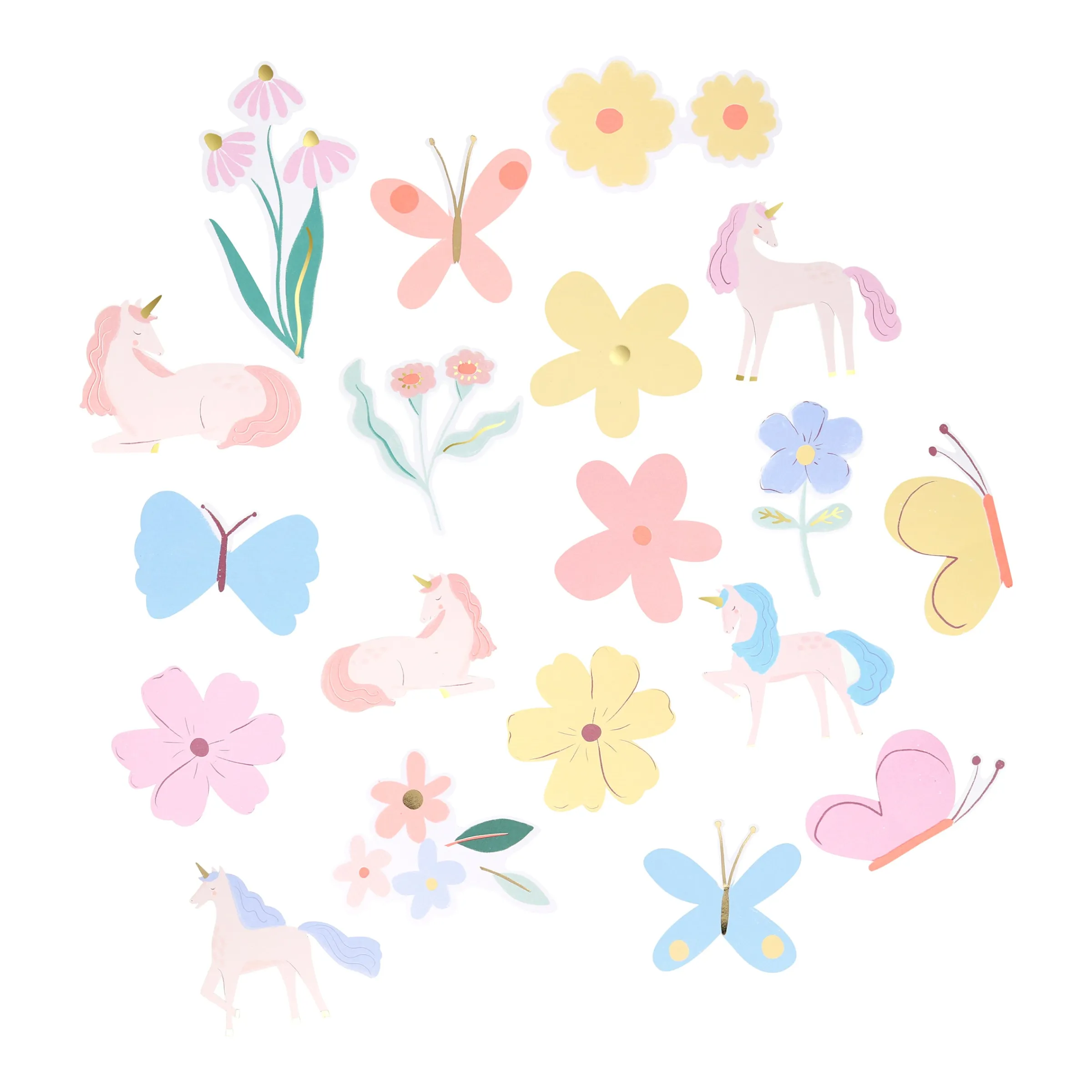 Unicorn Shaped Stickers (x 25)>Meri Meri Sale
