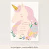 Unicorns Download & Print Invitation>Meri Meri Sale