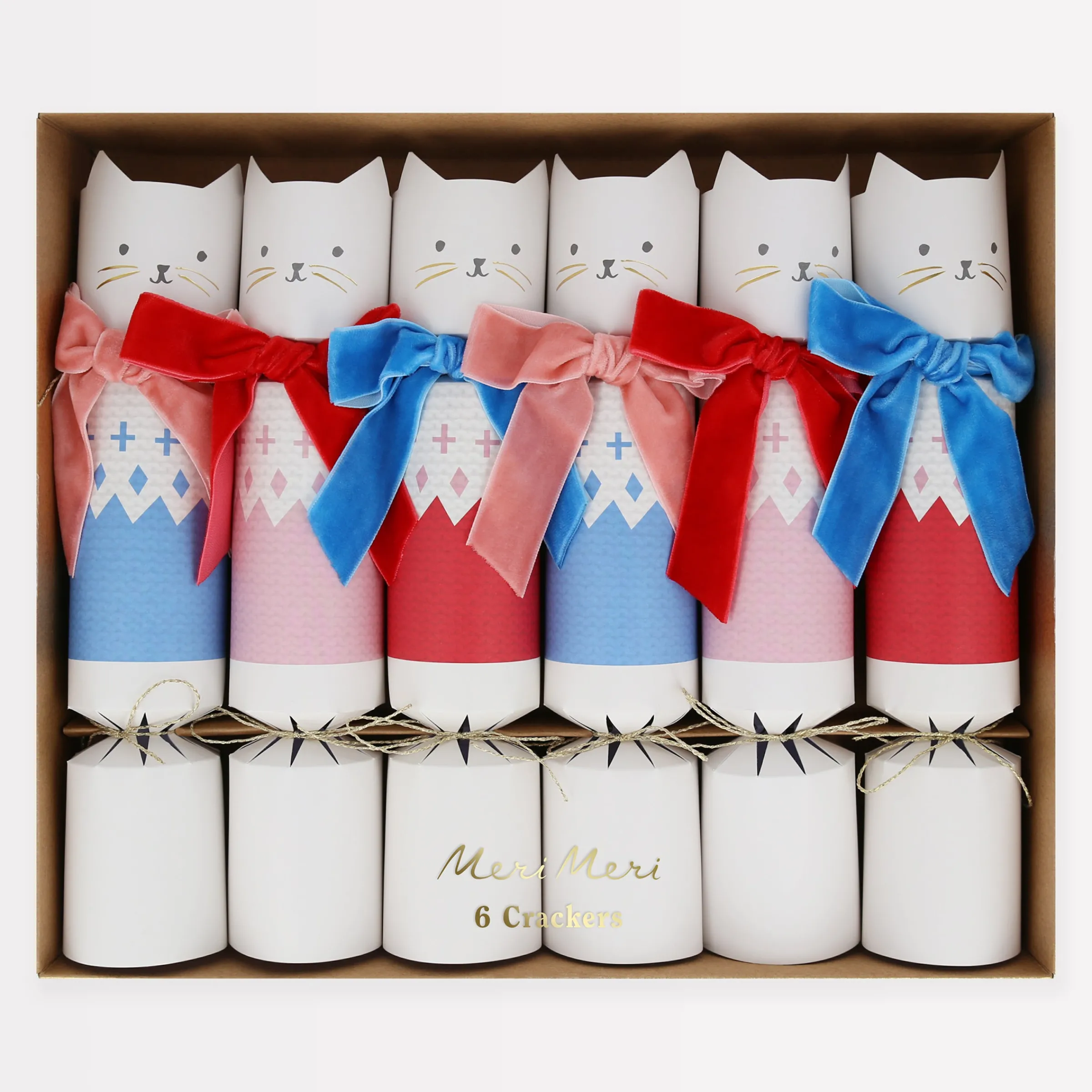 Velvet Bow Cat Crackers (x 6)>Meri Meri Online