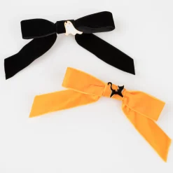 Velvet Bow Hair Clips (x 4)><noscript><img width=