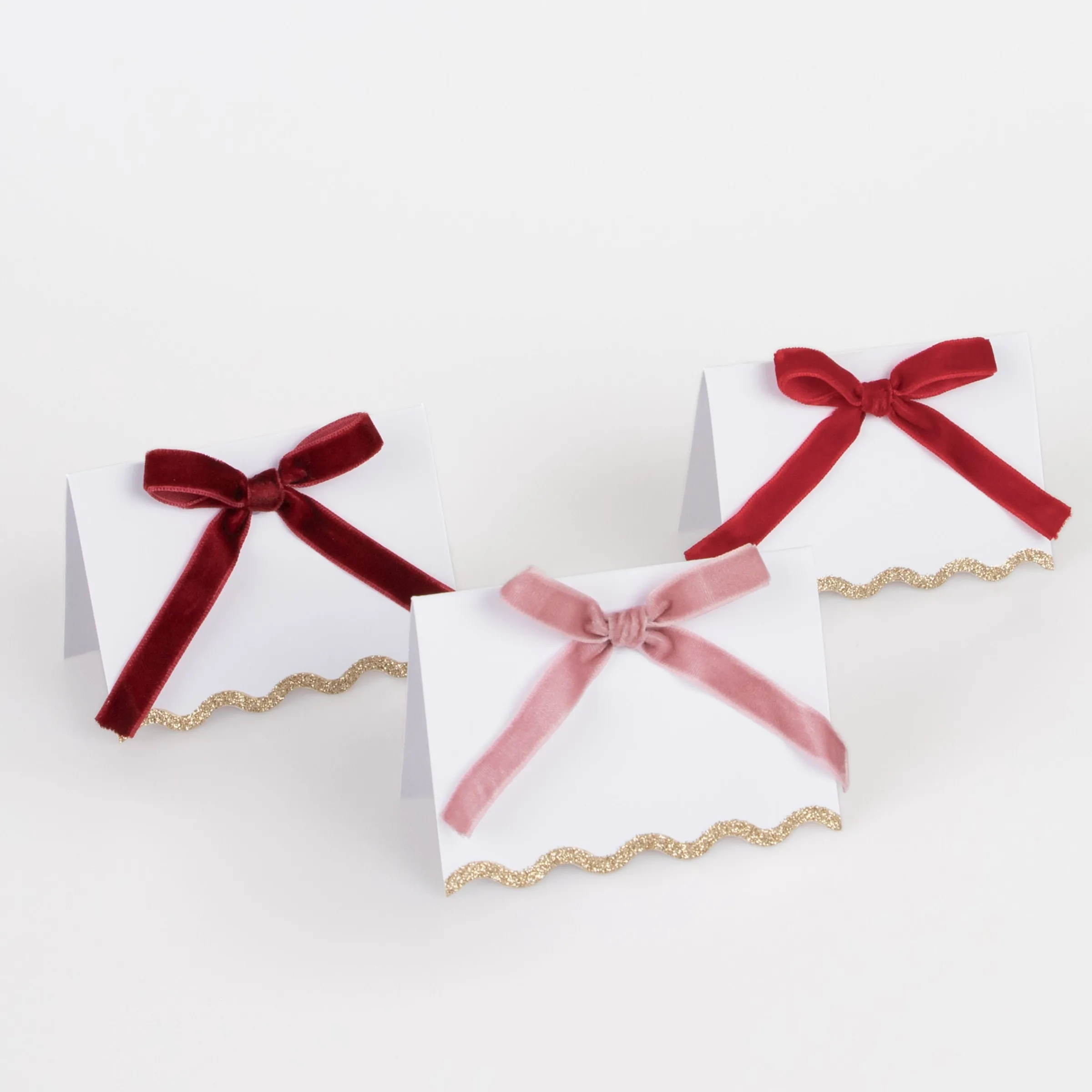Velvet Bow Place Cards (x 6)>Meri Meri Outlet