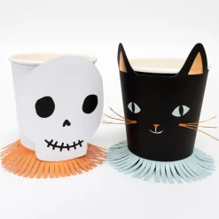 Vintage Halloween Cups (x 8)><noscript><img width=