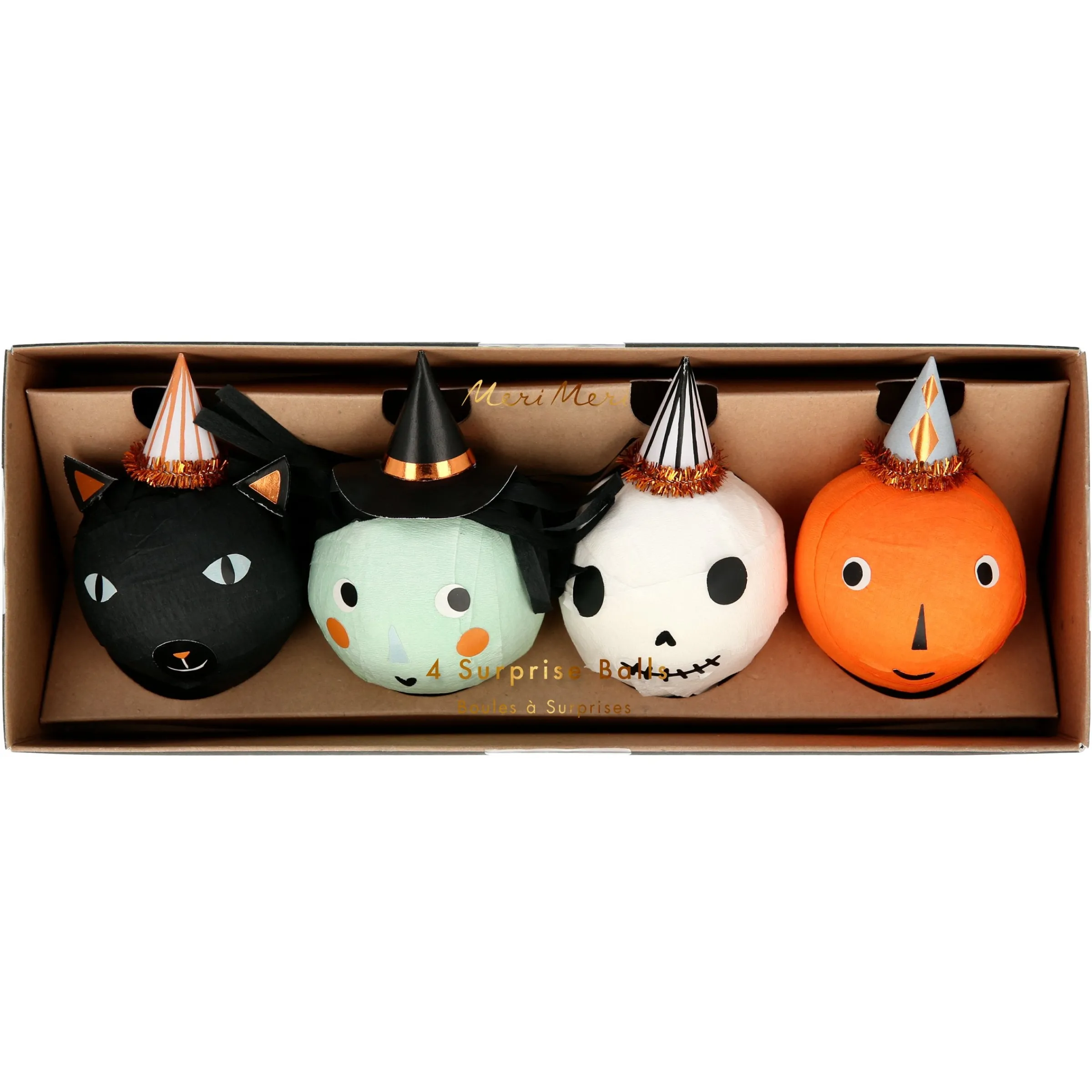 Vintage Halloween Surprise Balls (x 4)>Meri Meri Online